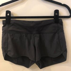 Black Lululemon Athletica Speed Shorts